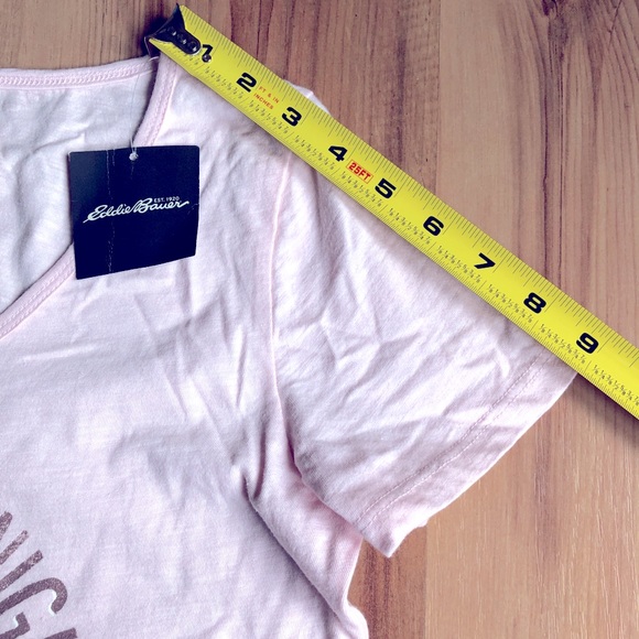 NEW EDDIE BAUER Tee OWL HOO'S UP ALL NIGHT Short Sleeve Shirt Pink Small Women’s - Picture 9 of 16